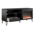 thumbnail image 3 of Beaumont Lane Electric Fireplace Heater TV Stand Console up to 65" in Black, 3 of 5