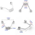 thumbnail image 2 of Eyeglass Saddle Bridge Nose Pads Nariz Pieza Gafas de sol Nariz Pads Metal U-Shape para vidrio de lectura, 2 of 4
