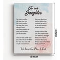 thumbnail image 2 of Inspirational Daughter Canvas Wall Art to Our Daughter from Mom Dad Canvas Prints Framed Paintings Artwork Ready to Hang Home Wall Decor 15x11.5 Inches, 2 of 6