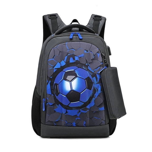 Football Soccer Sports Travel Outdoor Lightweight Waterproof Polyester Travel Backpack with 1 Backpack
