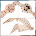 thumbnail image 3 of Unique Bargains 1 Pc Scarf Pattern Rose Neck Scarf Beige Orange, 3 of 5