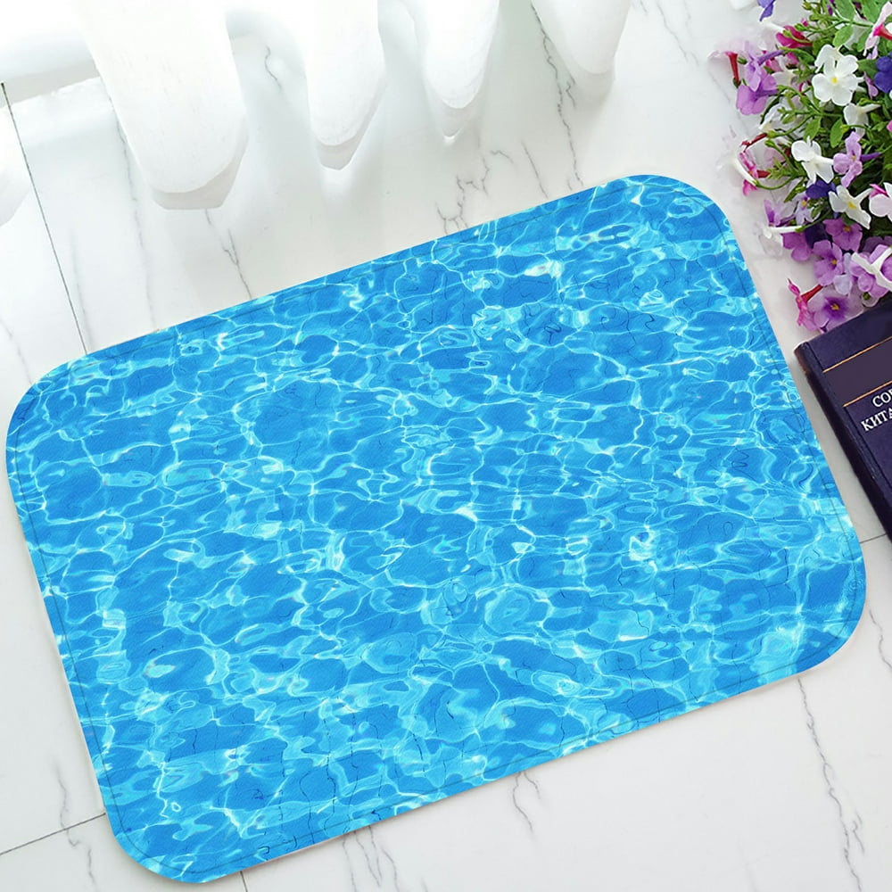 ABPHQTO Swimming Pool Water Aqua Texture Doormat Entrance Rug Area Rug
