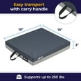 thumbnail image 3 of Gel E Foam / Gel Seat Cushion 18 W X 16 L X 3 D Inch For Wheelchairs 14886, 3 of 10