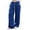 Blue-women's travel pants, variant on Women's Wide Leg Sweatpants Lace Waist Baggy Workout Pants Drawstring Track Pants with Pockets