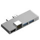 thumbnail image 4 of Estación de acoplamiento six en un 4K 2x USB3.1 Lector de tarjetas / TF Ethernet LAN Convertidor Adaptador Splitter Hub para Plata, 4 of 6