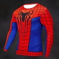 thumbnail image 5 of Halloween Spider Cosplay Costume Long Sleeve T-Shirts Crewneck Graphic Pullover Gym Shirt Deep Red 3XL, 5 of 5