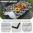 thumbnail image 6 of Renewold Golf Cart Cover Soft Breathable Golf Cart Cloth Seat Cover Protector with Pockets Easy to Install Washable for Women Men, 52 x 32 Inches, Highland Cow Sunflower Cow Print, 6 of 7