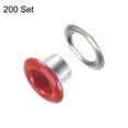 thumbnail image 3 of 200set Grommets Kit Metal Eyelets 4.5mm Grommet Tool for Shoes Clothes Belt Bag DIY Project, Red, 3 of 7