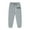 Grey, variant on Girls Sweatpants Baggy High Waist Elastic Jogger with Pockets Girls Solid Pants Girlss Active Pants Sweatpants Kids 6-7 Years