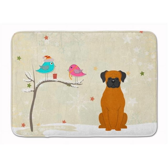 Carolines Treasures BB2587RUG Christmas Presents Friends Fawn Boxer Machine Washable Memory Foam Mat
