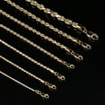 thumbnail image 3 of Mens 14K Gold Plated 2.5MM Sterling Silver Diamond-Cut Rope Chain Necklace, Solid 925 Italy, Next Level Jewelry, 3 of 3