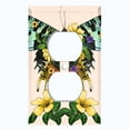 thumbnail image 2 of Metal Light Switch Plate Cover Unique Colorful Floral Butterfly Beige BUT024, 2 of 13