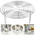 thumbnail image 4 of Rhewides Multifunction Stainless Steel Trivet Rack Stand Heavy Duty Pressure Cooker Steam Rack Steaming Rack Pot Cooking Stand Style 2 Tall, 4 of 10