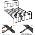 thumbnail image 3 of Taomika Black Full Size Modern Metal Platform Bed, 3 of 10