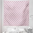 thumbnail image 1 of Spring Tapestry, Blossoms Forms Heart Shapes Valentine's Day Orderly Repeated Illustration, Fabric Wall Hanging Decor for Bedroom Living Room Dorm, 5 Sizes, White Pale Fuchsia, by Ambesonne, 1 of 1