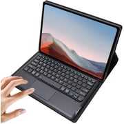 Touch Keyboard Case for Surface Pro 7 (2019) /Pro 6 (2018) /Pro 5 (2017) /Pro 4 (2015) 12.3 Inch Tablet, Magnetically Detachable Wireless Keyboard with Trackpad, Slim Light Folio Stand Case
