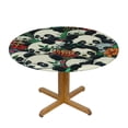 thumbnail image 3 of BCIIG Panda Bears Round Table Cover Stain Resistant Washable Indoor Outdoor Tablecloth Kitchen Dining Wedding Parties 100％ Polyester Fiber 46"-50, 3 of 8