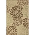 thumbnail image 4 of Modern Floral Textured Weave Indoor Outdoor Area Rug Bohemian Coastal Easy Cleaning Bedroom Kitchen Backyard Patio Non Shedding, Sage/Brown, 4 of 6