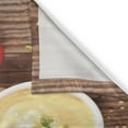 thumbnail image 3 of Ambesonne Food Art Kitchen Curtains, Ketchup Mustard Sauces, 55"x24", Red Green and Cream, 3 of 3