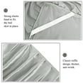 thumbnail image 4 of Unique Bargains Dust Ruffle Wrinkle Free Bed Skirt Gray Queen - 18" Drop, 4 of 8