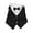 Black, variant on Visland Pet Suit Bowtie Short Sleeve Cat Outfit Dog Wedding Suit Formal Shirt for Small Dogs