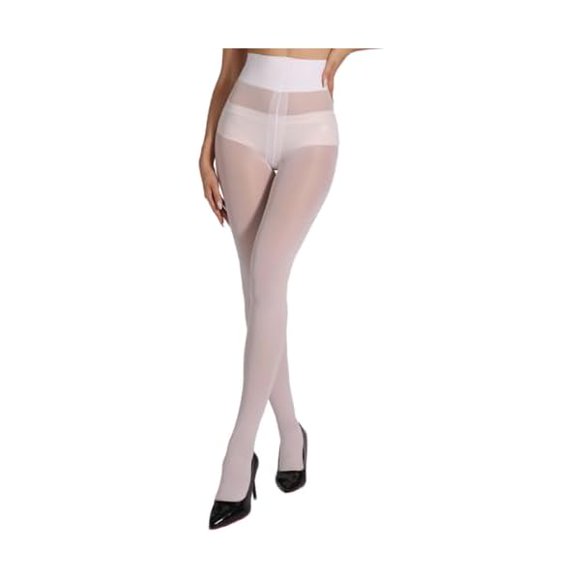 Chenchen Sturdy Long-Lasting Tights for Women,Durable T-Crotch 40D Semi Sheer Pantyhose,High Waist Reinforced Toes
