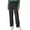 Black, variant on Women's Solid Color Corduroy Pants, Elastic Waist Straight Leg Trousers, Casual Pull On High Waisted Fall Winter Slacks with Pockets for Daily Wear Black L