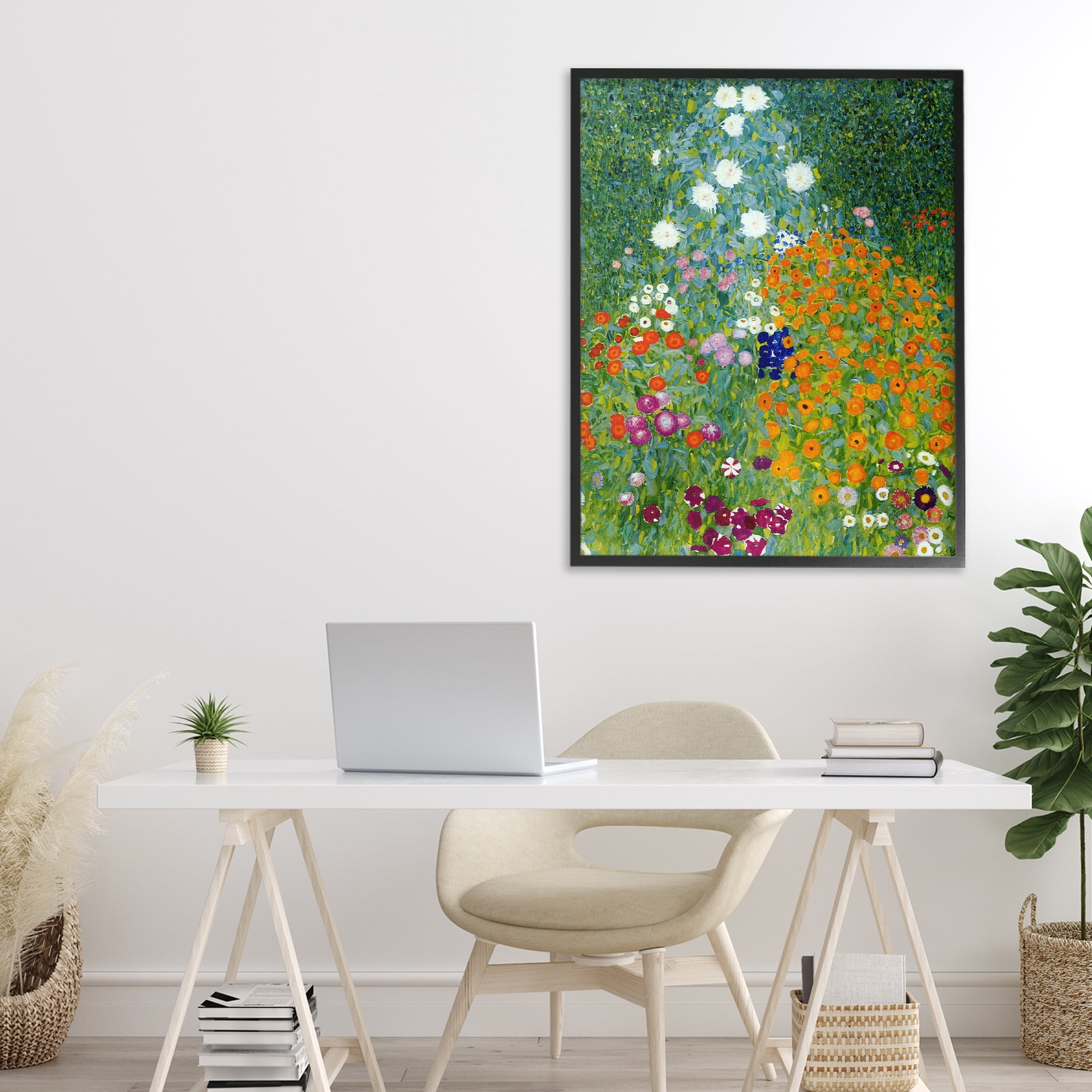 Stupell Industries Farm Garden Classic Klimt Black Framed Giclee Art, design by Vintage Hustle