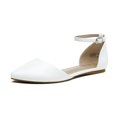 thumbnail image 1 of DREAM PAIRS Bailarinas Punta Fina para Mujer Blancas Talla 8.5, 1 of 5