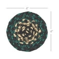 thumbnail image 4 of VHC Brands Pine Grove Natural Jute Coaster Set of 6, Green, 4 of 5