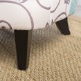 thumbnail image 3 of Teeton White and Blue Floral Fabric Club Accent Chair, 3 of 6