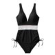 thumbnail image 4 of Traje de baño de una pieza para mujer, bikini liso sin espalda, traje de baño de dos piezas con tiras, conjunto de ropa de playa, traje de baño de moda playera para mujer, trajes de baño de una pieza, 4 of 4