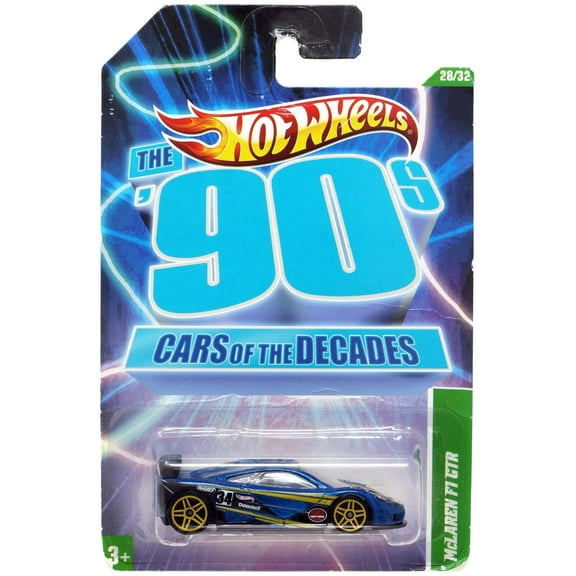 Hot Wheels Cars of the Decades The 90's McLaren F1 GTR Diecast Car