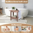 thumbnail image 3 of DOREROOM Prestige Waterproof Shower Bench with Adjustable Feet, Brown, 300 lbs Limit, 3 of 8