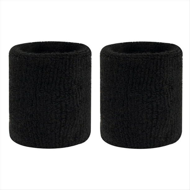 1 Par de Muñequeras Deportivas Muñequeras Muñequeras Muñequeras Elásticas para Hombres y Mujeres Tenis Negro