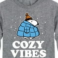 thumbnail image 3 of Peanuts - Snoopy - Puffer - Cozy Vibes - Toddler And Youth Long Sleeve Graphic T-Shirt, 3 of 6