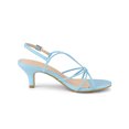 thumbnail image 3 of BLISSFUL STEP Outfit Women's Shoes Strappy Slingback Kitten Heel Sandals Sky Blue 9.5, 3 of 8