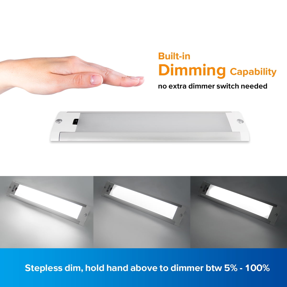 Dream Lighting 8.6" IR Sensor LED Light, 12V Under Cabinet, RV Kitchen, Motion-Activated,Cool White 6000K, Dimmable, for RV, Boat, Closet