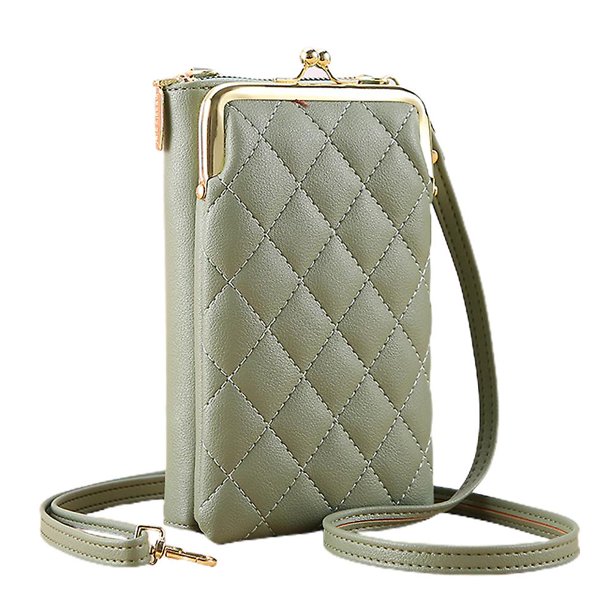 blue Bolso de hombro de la moda de la cartera del nicho de la línea bordada del nuevo bolso del teléfono móvil del diamante de la PU