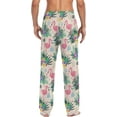 thumbnail image 2 of Flamingo Tropical Floral Pattern Mens Pajama Pants Sleepwear Lounge Men's Pajama Bottoms Gift for Family, 2 of 7
