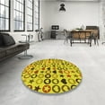 thumbnail image 4 of Ahgly Company Machine Washable Indoor Rectangle Transitional Canary Yellow Area Rugs, 5' x 7', 4 of 7