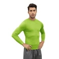 thumbnail image 6 of EFINNY 2 Pack Men's Quick Dry Sports Shirt Long Sleeve Athletic Compression Sports Tops Under Base Layer Tights T-Shirt,US Size L, 6 of 8