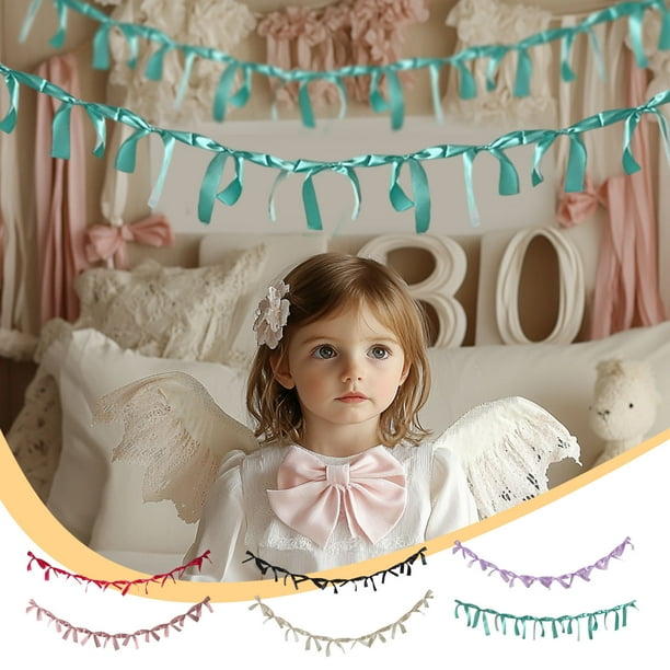 Pajaritas de Tela Coloridas Hechas a Mano para Decorar El Árbol de Navidad, Envolver Regalos, Accesorios para El Cabello y Bufandas, Decoración para La Habitación de Educación Temprana, 70.87 Pulgada