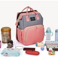 thumbnail image 2 of Diaper Bag Backpack, Multifunction Travel Baby Nappy Changing Bags, Tote Bags for Baby Care, Large Capacity, Stylish and Durable (Pink), 2 of 4