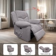 thumbnail image 3 of SCUQI Power Recliner Chair Electric Recline Sofa Chair Comfy Faux Microsuede Adjustable Cloud Sofa with USB Port Tool-Free Setup for Adults (Deep Gray), 3 of 6