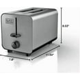 thumbnail image 2 of BLACK+DECKER 2-Slice Stainless Steel Toaster with 7 Toast Shades, Extra-Wide Self-Centering Slots, 2 of 5