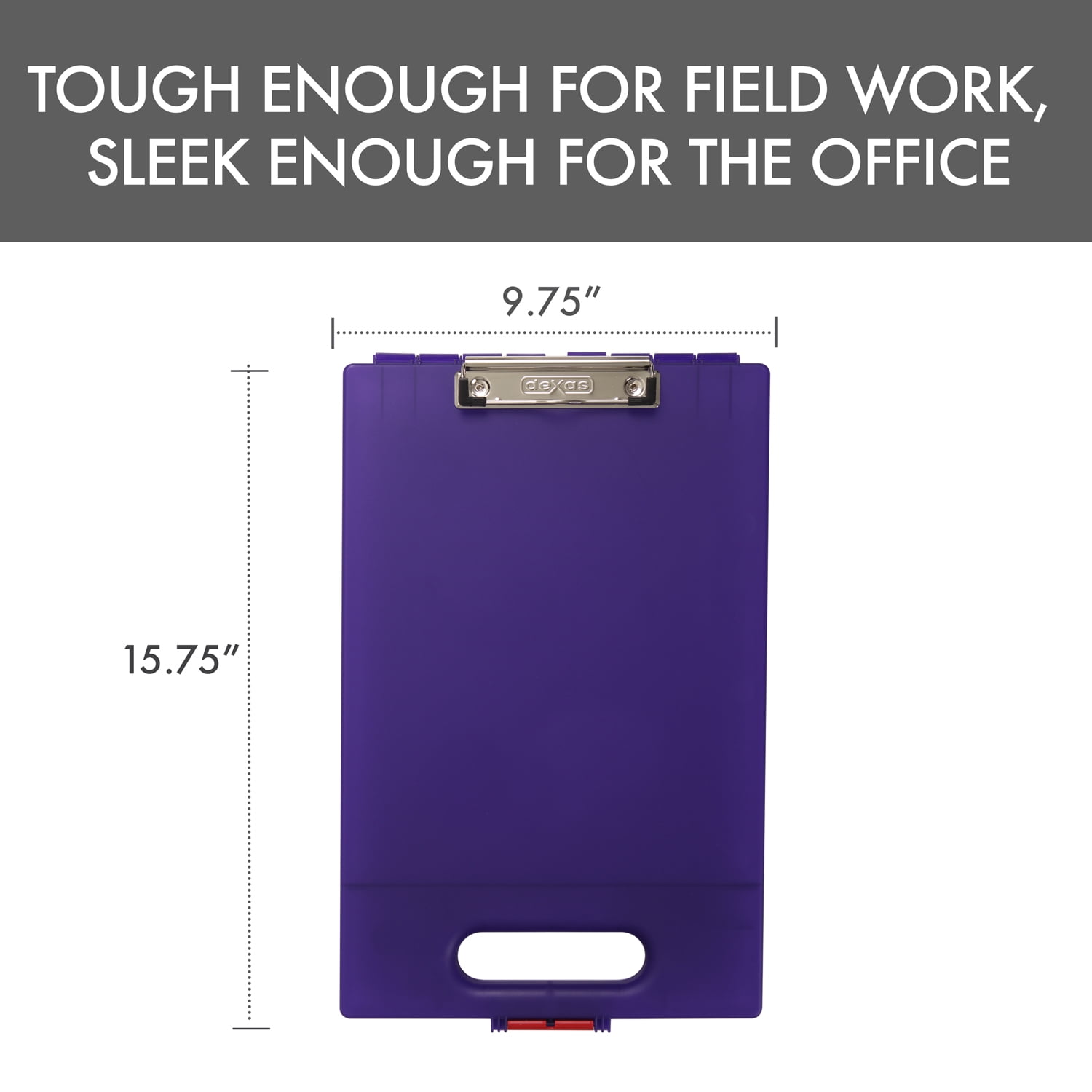 Dexas Clipcase Storage Clipboard with Handle, Set of Two, Purple