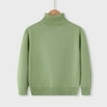 thumbnail image 2 of Turtleneck Sweaters for Boys Girls 2-15 Years Kids Winter Knitwear Clothes Long Sleeve High Neck Knit Pullover Top (10 Years, Mint Green), 2 of 7