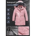 thumbnail image 4 of Chrisuno Girl's Medium Length Insulated Winter Parka Coat Outwear Warm Padded Puffer Snowboard Hooded Jacket Pink 14-16, 4 of 5