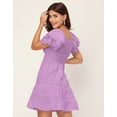 thumbnail image 4 of Moomaya Chic Cotton Dress For Women, Short Layered Sleeve Tiered Summer Dress, 4 of 9